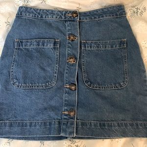 𝚋𝚕𝚞𝚎 𝚋𝚞𝚝𝚝𝚘𝚗𝚎𝚍 𝚍𝚎𝚗𝚒𝚖 𝚜𝚔𝚒𝚛𝚝♡︎